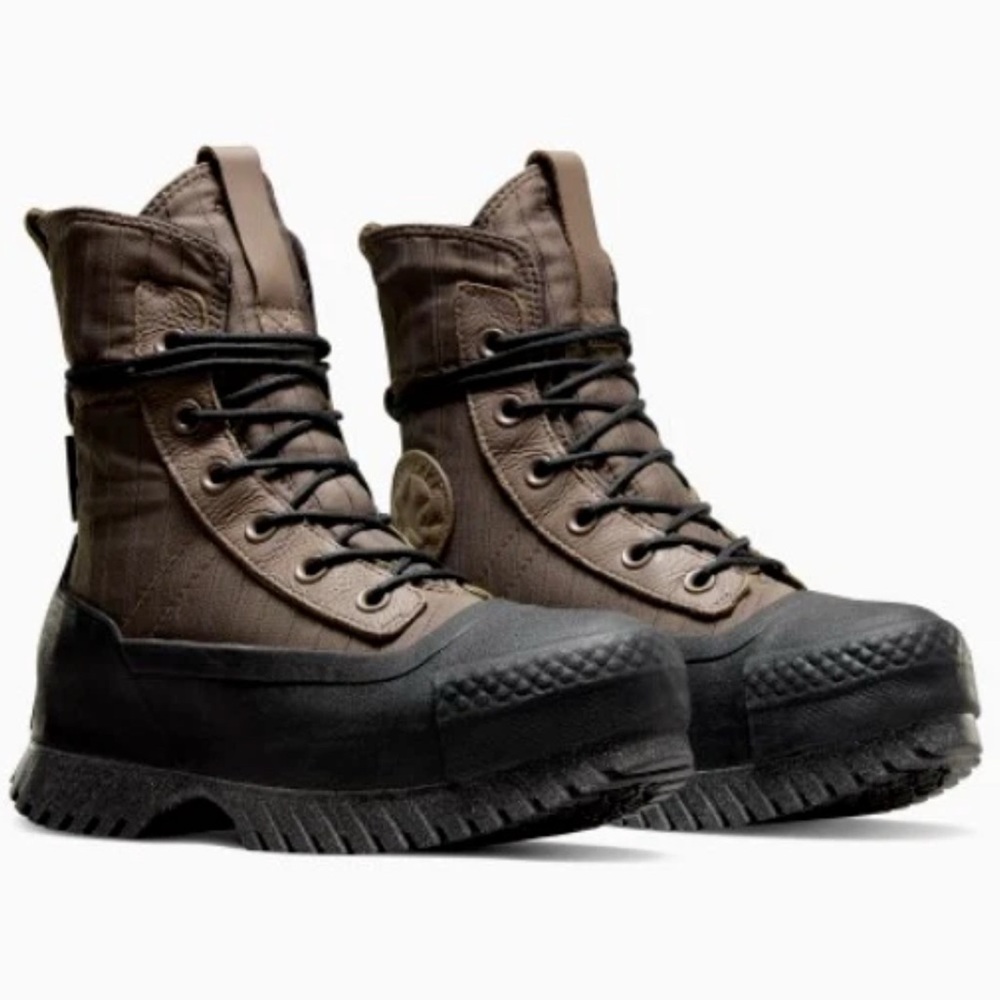 Converse Brown and Black High-Top Boots